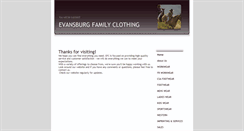 Desktop Screenshot of evansburgfamilyclothing.com